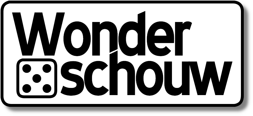 Wonderschouw logo met dobbelsteen